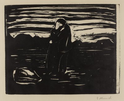 フィールドでのキス、1905 作： Edvard Munch