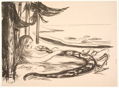 女と蛇 作： Edvard Munch