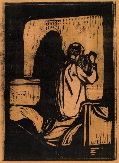velho rezando 作： Edvard Munch