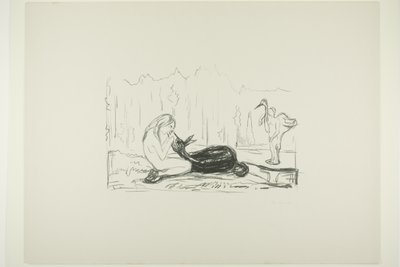 オメガと鹿 作： Edvard Munch