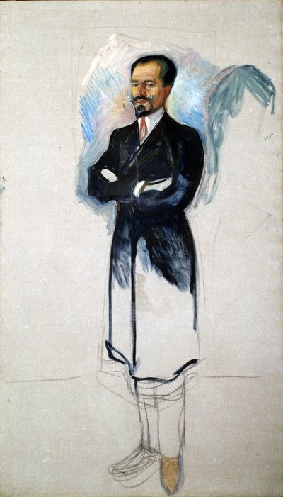 アーネストティエル1859-1947の肖像 作： Edvard Munch