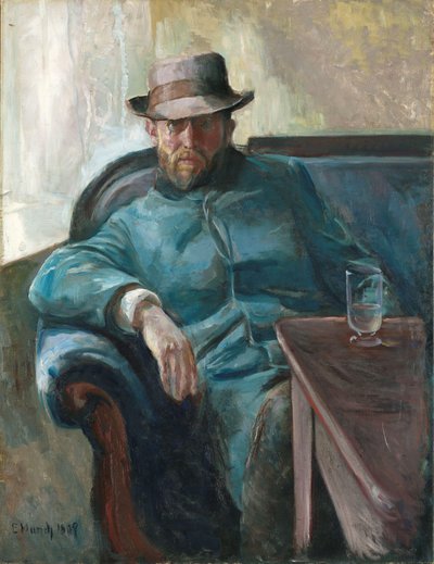 ハンス・イェーガーの肖像、1889 作： Edvard Munch