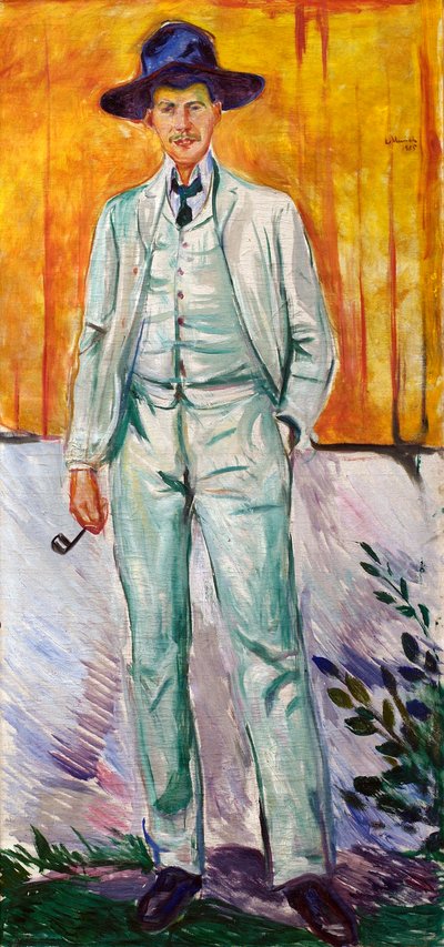 画家ルートヴィヒ・カルステンの肖像 作： Edvard Munch
