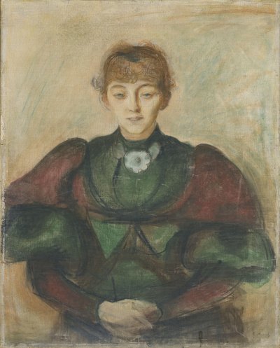 Ragnhild Backstrom、1894年頃（キャンバスにパステル） 作： Edvard Munch