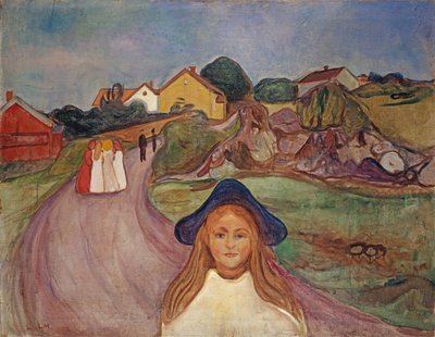 アースガードストランドの道、1901 作： Edvard Munch