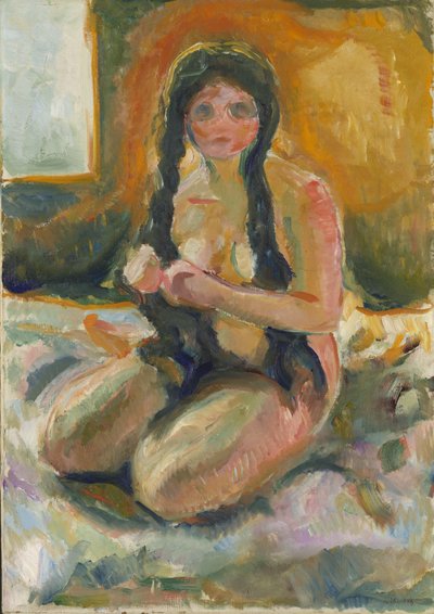 着席ヌード 作： Edvard Munch