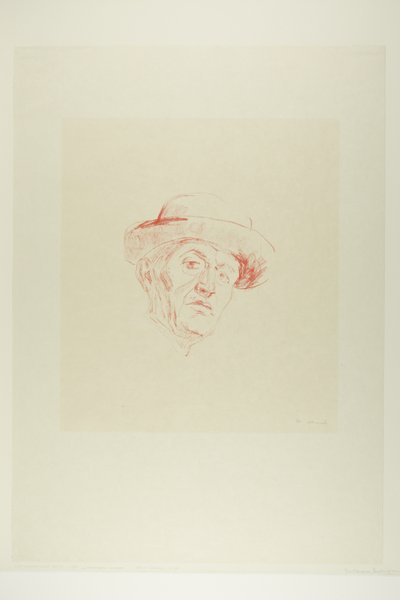 帽子をかぶった自画像 I 作： Edvard Munch