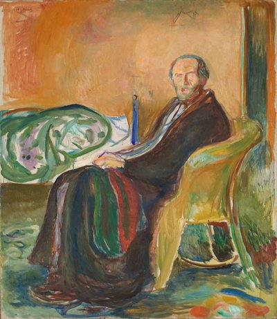 スペイン風邪の自画像 作： Edvard Munch