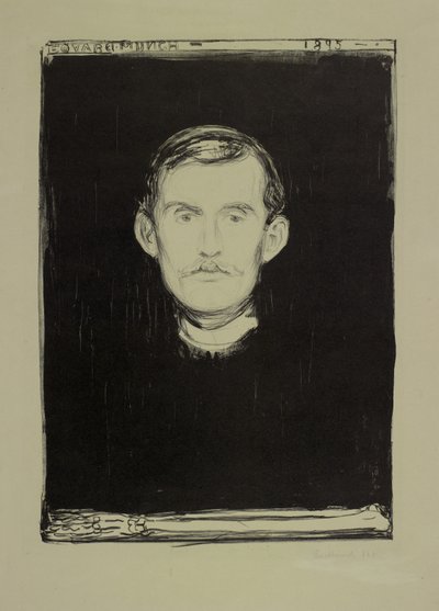 自画像、1895 作： Edvard Munch