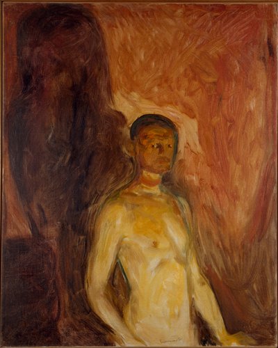 地獄の自画像 エドヴァルド・ムンク（1863-1944）作 1895年頃日です。81,5x65,5 cm Oslo, Kommunes Kunstsamlinger Munch-Museet (Musee Munch) 作： Edvard Munch