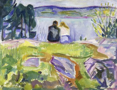春（海岸の恋人たち） 作： Edvard Munch