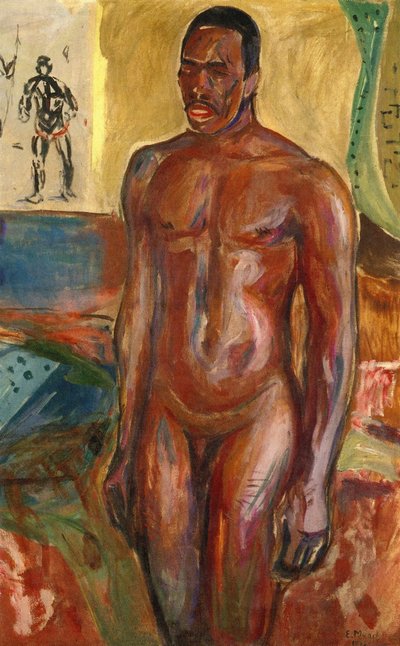 立っている裸のアフリカ 作： Edvard Munch