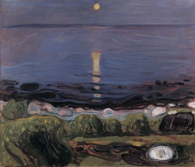 ビーチの夏の夜 作： Edvard Munch