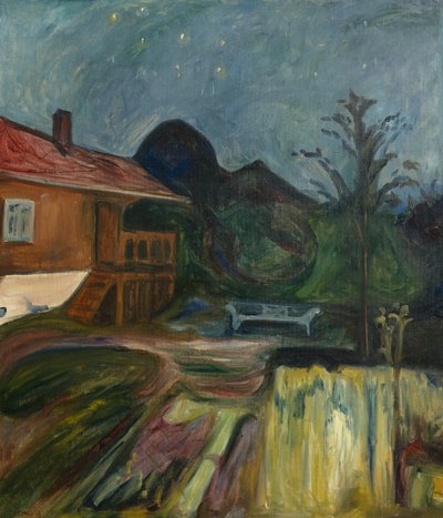 オースガードストランドの夏の夜 作： Edvard Munch