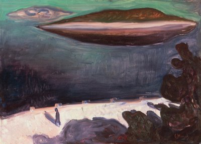 オスロフィヨルドの夏の夜 作： Edvard Munch