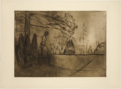 夜の庭 作： Edvard Munch