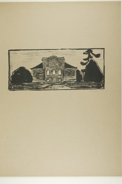 リンデ博士の家の前の庭 作： Edvard Munch
