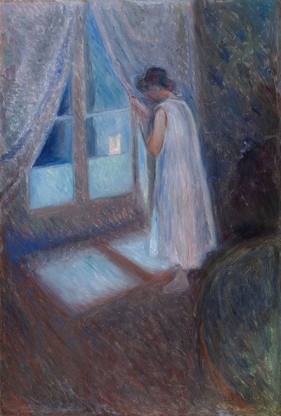 窓際の少女、1893年。 作： Edvard Munch