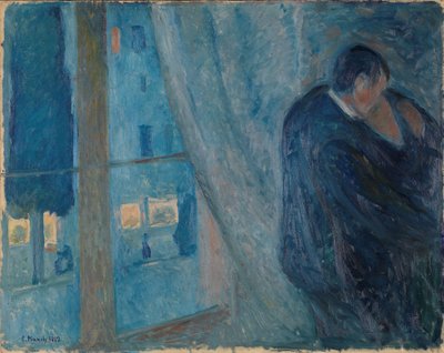 キス、1892年。 作： Edvard Munch