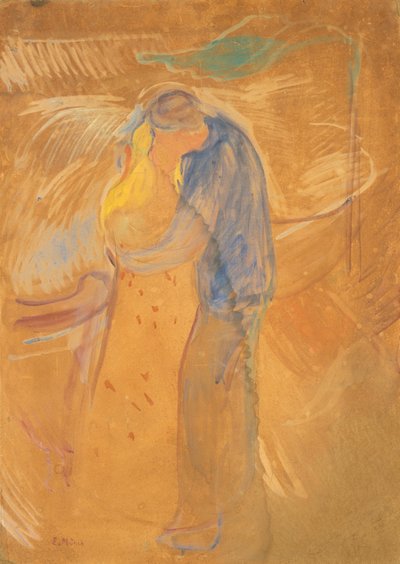 キス、1906-1907。 作： Edvard Munch
