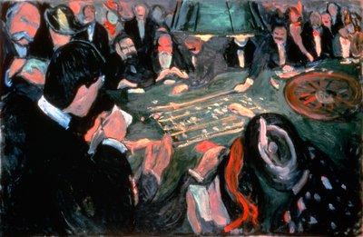 モンテカルロのルーレットテーブル、1903年 作： Edvard Munch