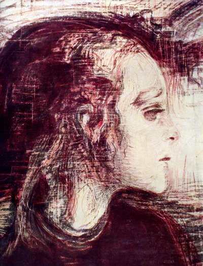病気の少女、1907 作： Edvard Munch