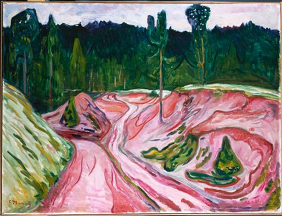 チューリンゲンの森」1904年頃（油彩・キャンバス 作： Edvard Munch