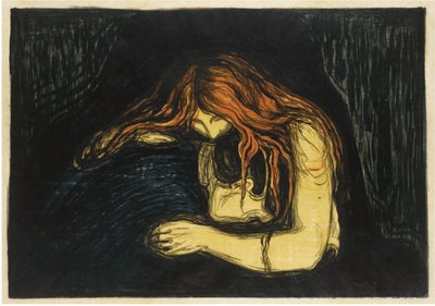 ヴァンパイアII、1895-1900 作： Edvard Munch