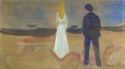 メンネスクへ。 De ensomme（Reinhardt Frisian）。 - 2人の人間。孤独（ラインハルトフリーズ）。 1906-07 作： Edvard Munch