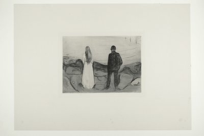二人の人間孤独な者たち 作： Edvard Munch