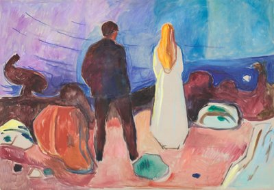 2つの人間。孤独な人 作： Edvard Munch
