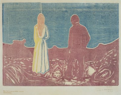 2人、1899年（孤独な人） 作： Edvard Munch