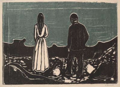 2人、孤独な人、1899年 作： Edvard Munch