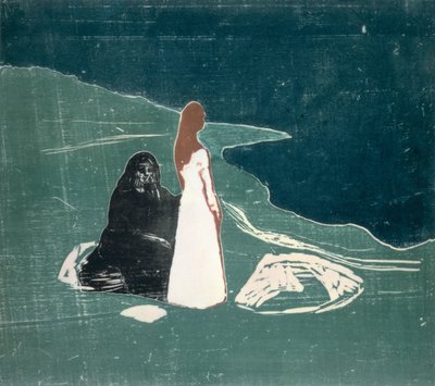 浜辺にいる二人の女性 作： Edvard Munch