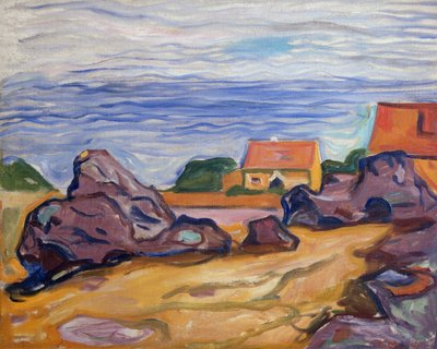 ボレの 2 つの家 作： Edvard Munch
