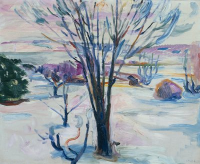 Jeloya からの冬の風景 作： Edvard Munch