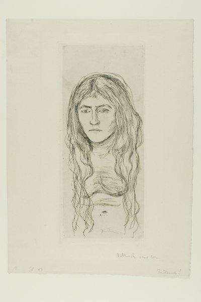 長い髪の女性 作： Edvard Munch