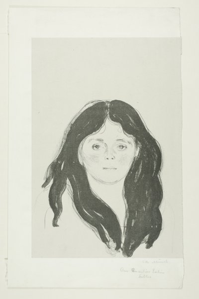 カルチエ・ラタンの若い女性 作： Edvard Munch