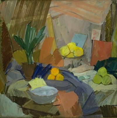 オレンジのある静物 作： Edvard Weie