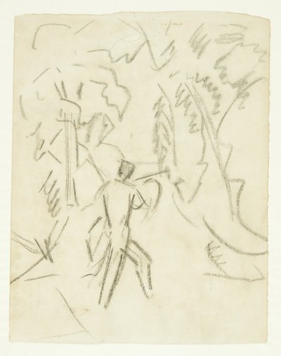 絵画フォーンとニンフの下書き 作： Edvard Weie
