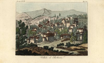 ギリシャ・テッサリー州ポルタリア村の風景 作： Edward (after) Dodwell
