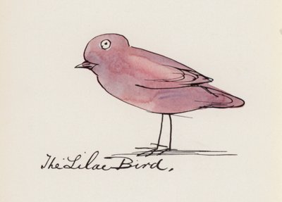 Edward Lear, The Bird Book: The Lilac Bird (color litho) 作： Edward (after) Lear