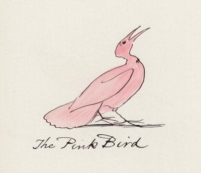 エドワード・リア、鳥の本：ピンクの鳥（カラーリソ） 作： Edward (after) Lear