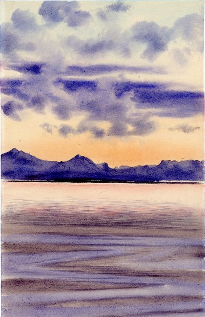 穏やかな海、1901-04（紙にトイレ） 作： Edward Adrian Wilson