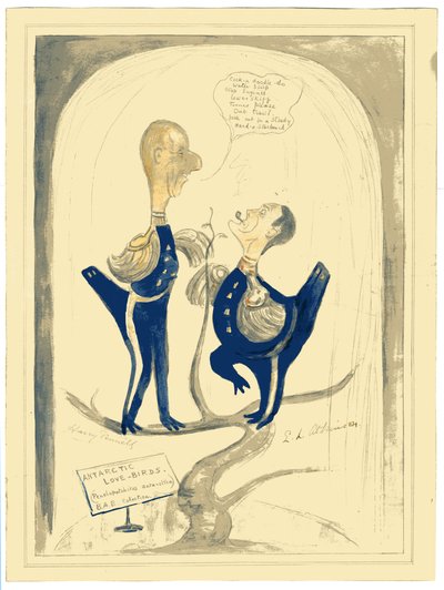 ハリー・ペネルとELAアトキンソン博士、1910-12（紙と紙に鉛筆） 作： Edward Adrian Wilson