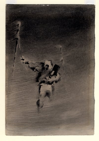 気象台へ行く途中（紙にトイレ） 作： Edward Adrian Wilson
