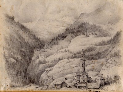ティーフェンカステル、スイス、1899年 作： Edward Adrian Wilson
