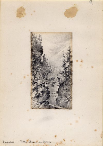 ヴィーゼン通り、ダボス、スイス、1898-99年 作： Edward Adrian Wilson