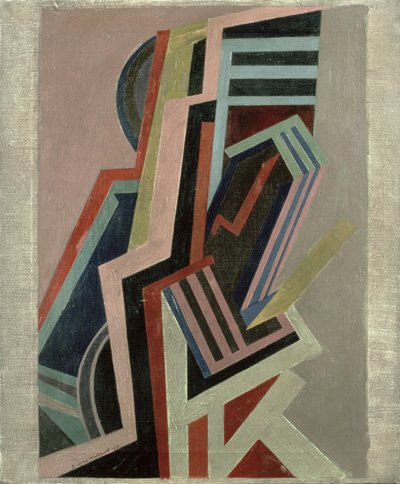 抽象構成（キャンバスに油彩） 作： Edward Alexander Wadsworth
