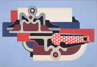 クラスプ ナイフで抽象的なデザイン 作： Edward Alexander Wadsworth